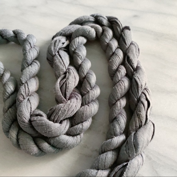 Urban Outfitters Cloth Braided Necklace in Blue Grey - Picture 3 of 4